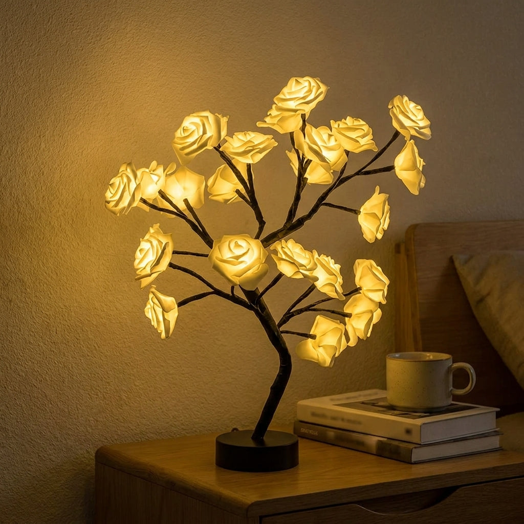 Rose Tree Lamp Decorative Flower LED Table Light - Image 2