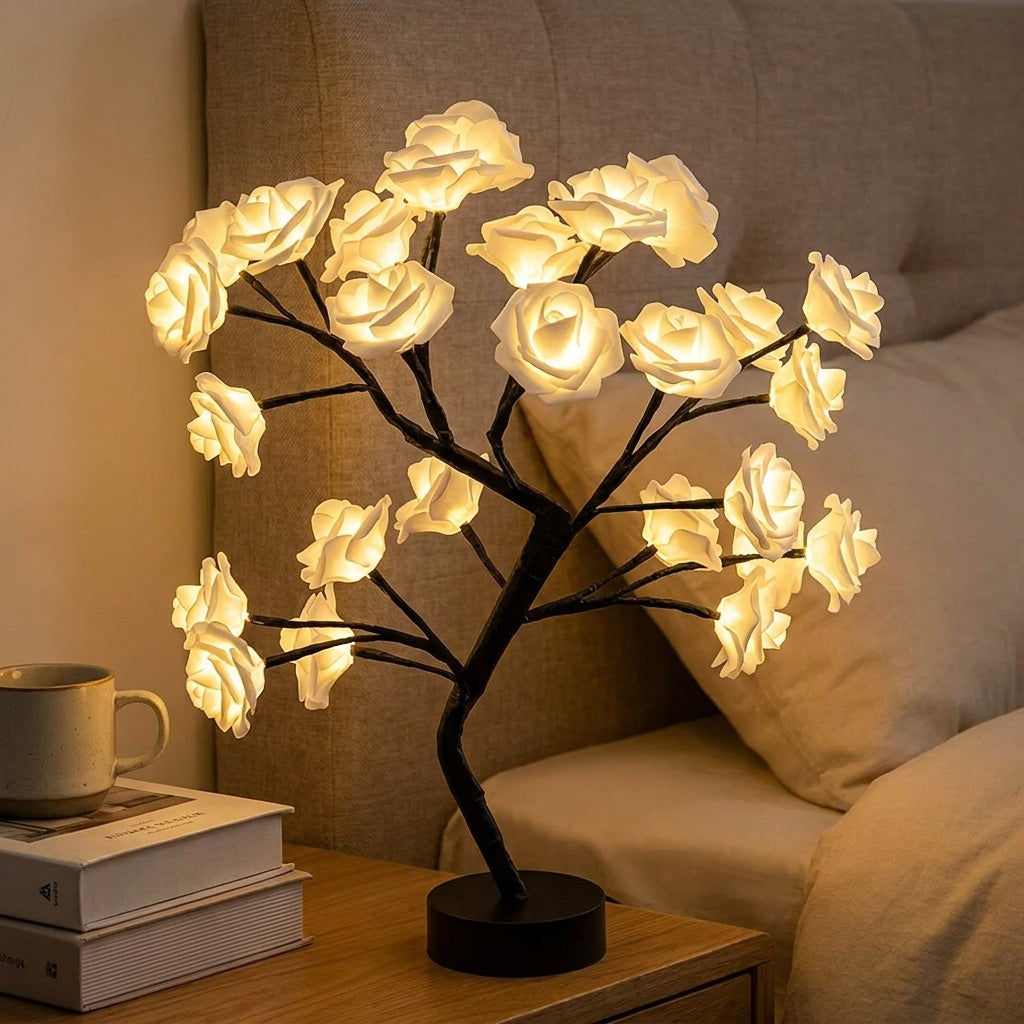 Rose Tree Lamp Decorative Flower LED Table Light - Image 3