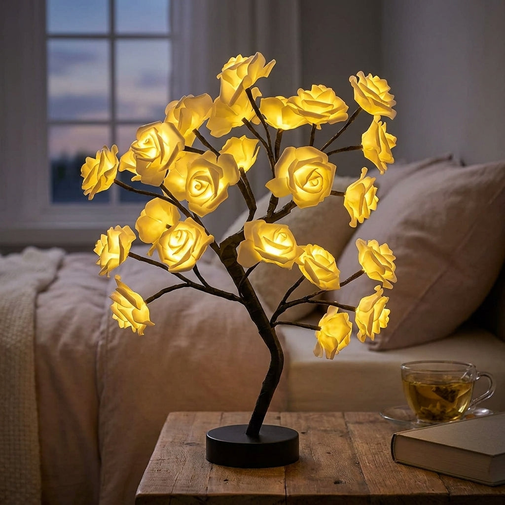 Rose Tree Lamp Decorative Flower LED Table Light - Image 5