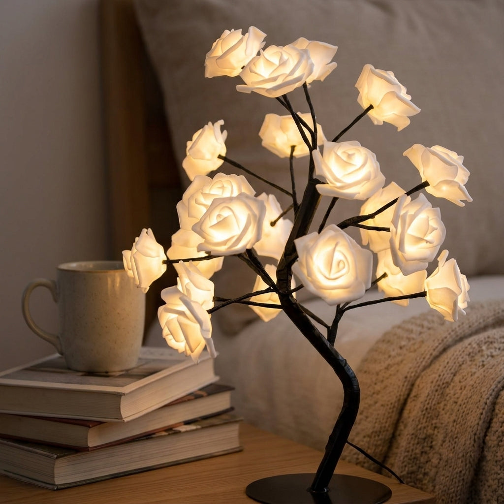 Rose Tree Lamp Decorative Flower LED Table Light - Image 12