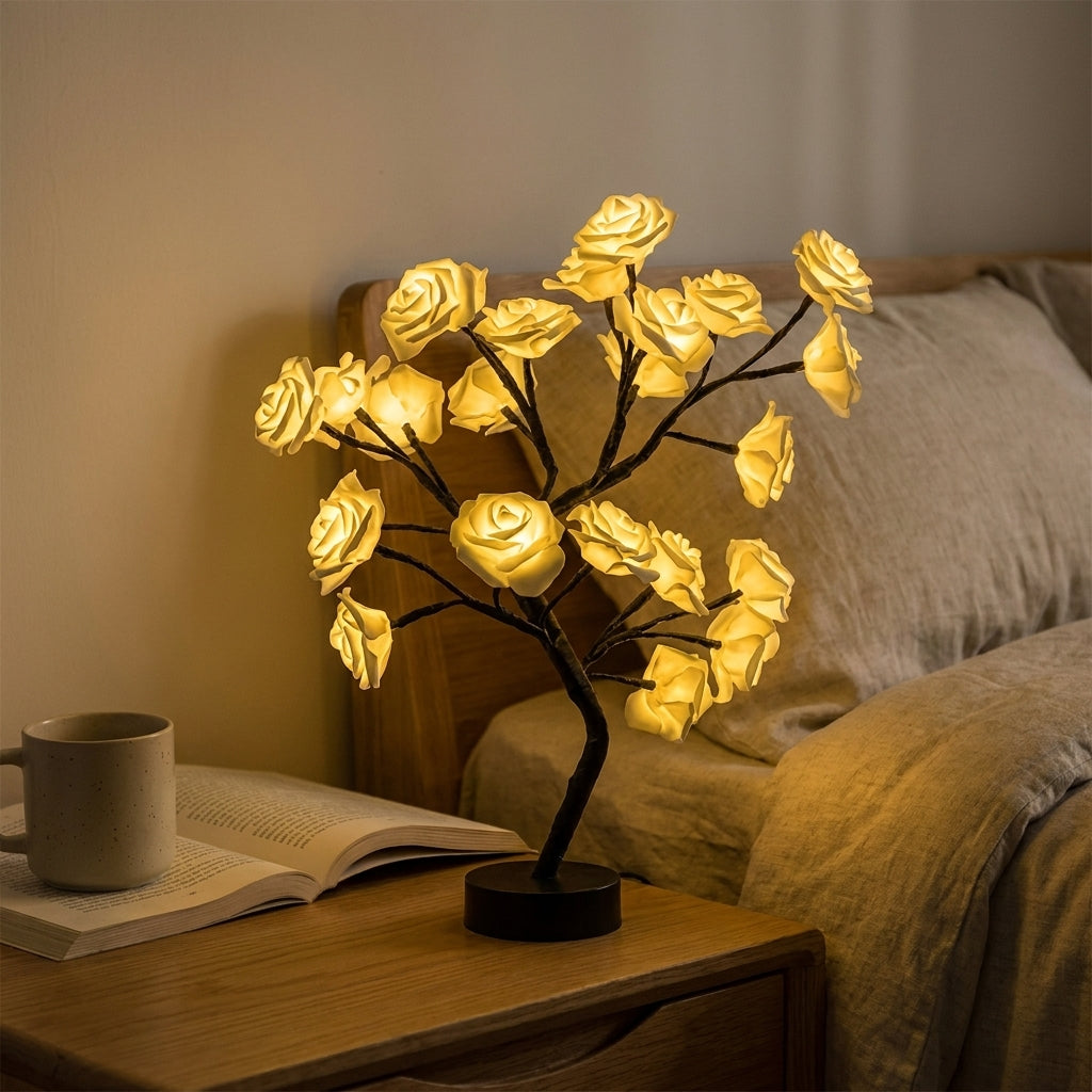 Rose Tree Lamp Decorative Flower LED Table Light - Image 14