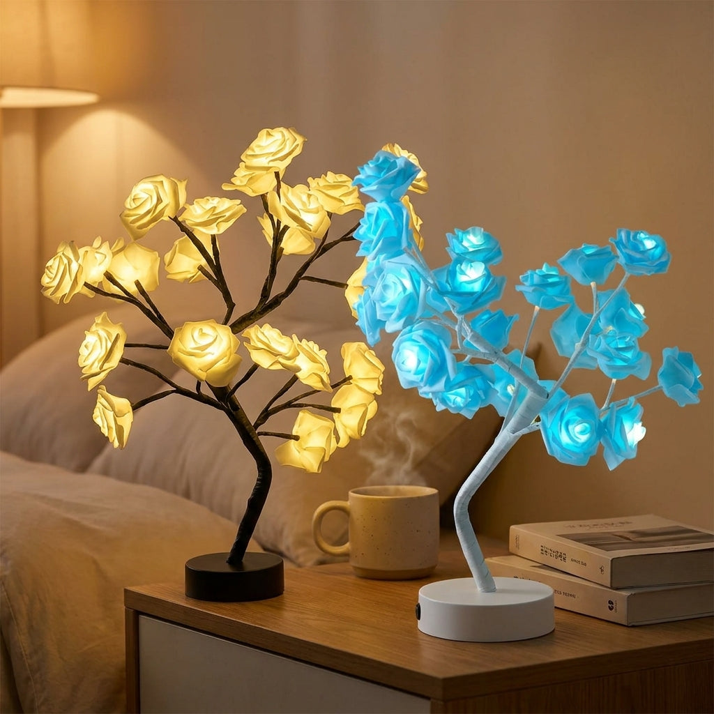 Rose Tree Lamp Decorative Flower LED Table Light - Image 17