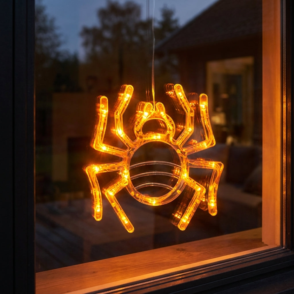 Halloween Window Hanging Lights Orange LED Suction Cup Party Decor - Image 22