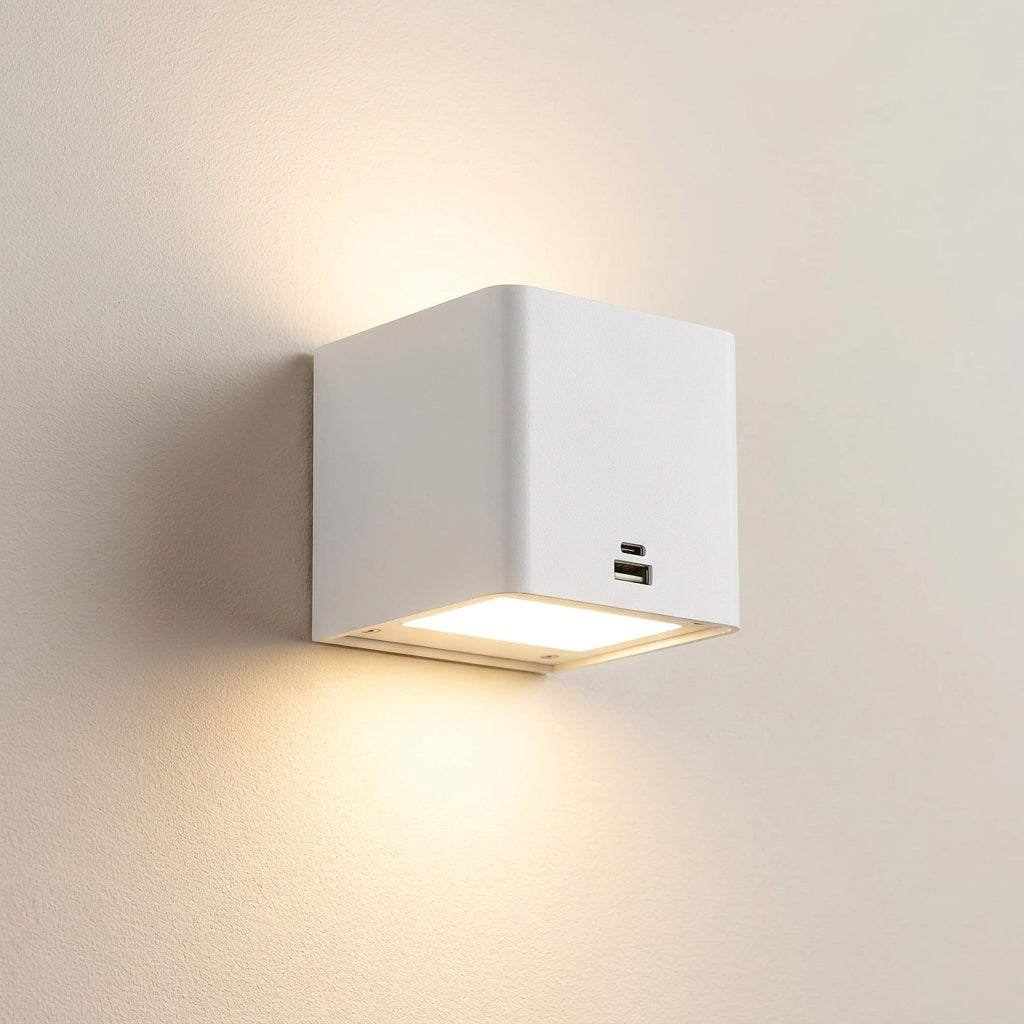 Wall Sconce Night Light Motion Sensor Light Wireless Warm Cube - Image 5