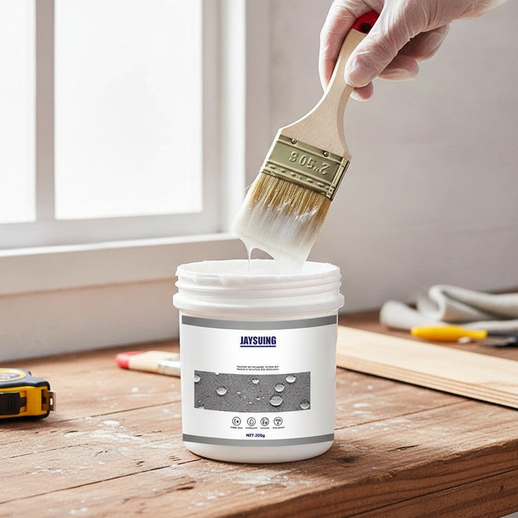 waterproof coating sealant tub in use, lifestyle scene