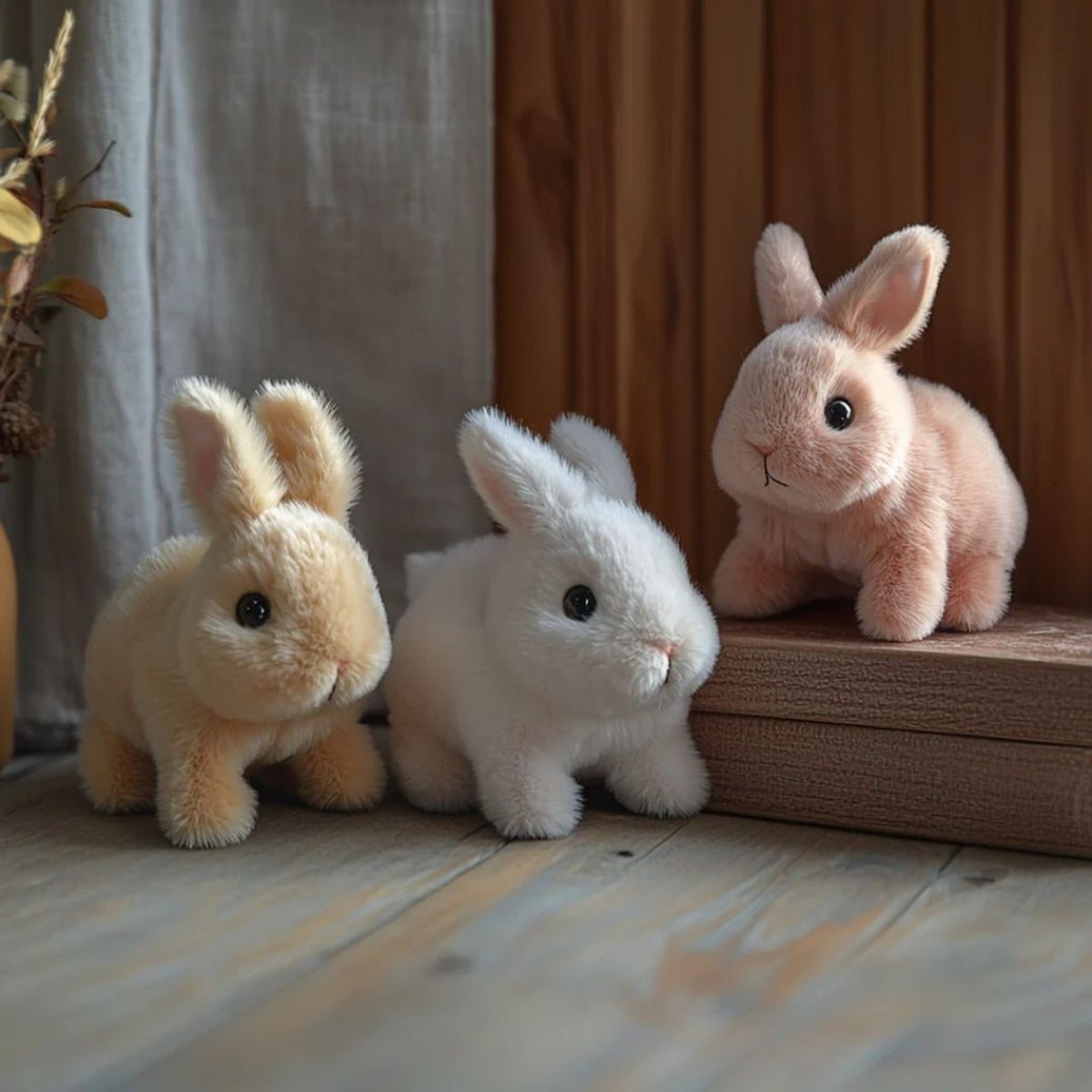 Weighted Stuffed Bunny With Soft Realistic Plush Fur For Cuddling And Comfort - Image 4