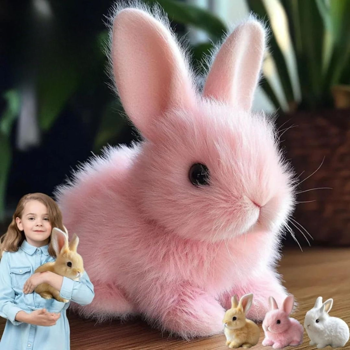 Weighted Stuffed Bunny With Soft Realistic Plush Fur For Cuddling And Comfort - Image 5