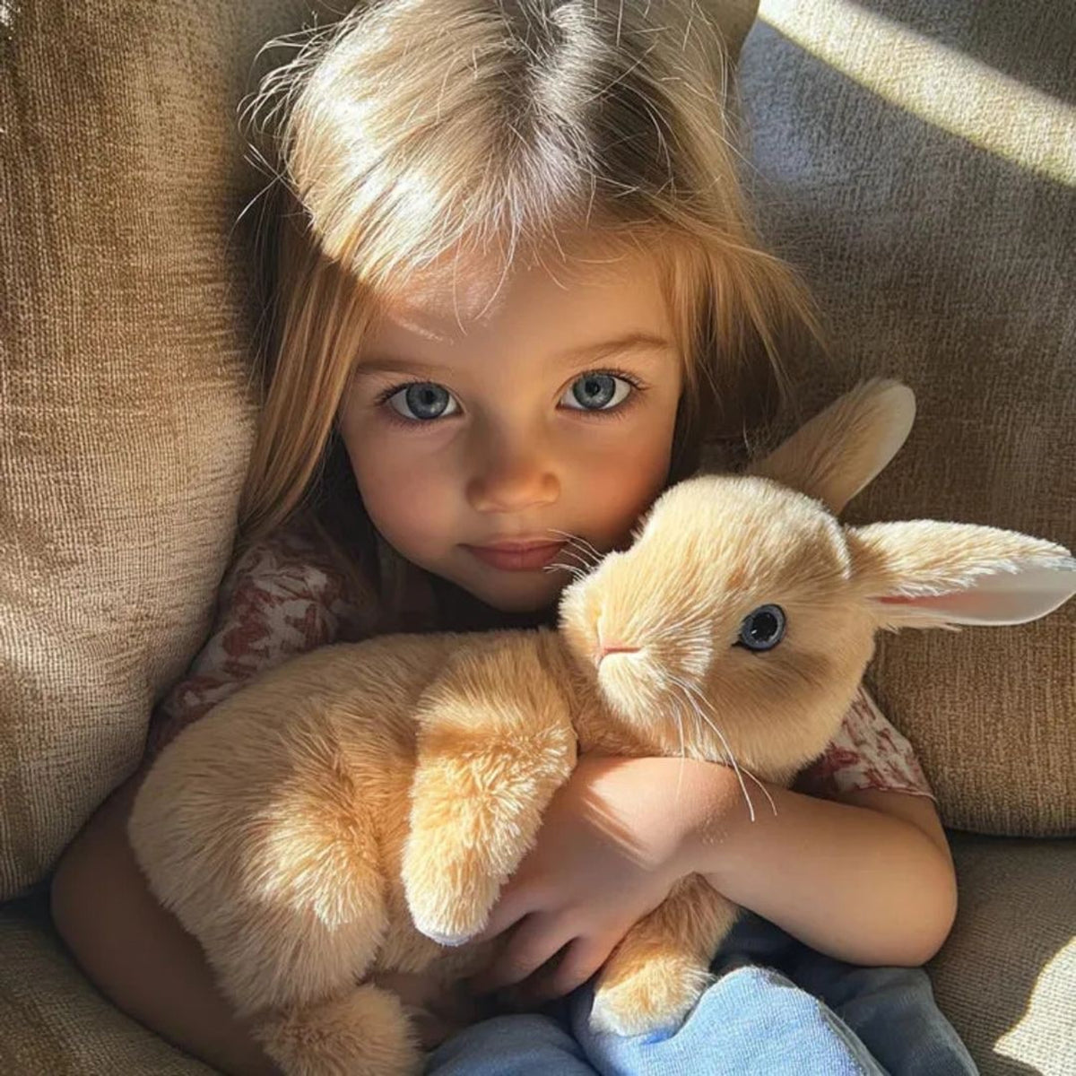Weighted Stuffed Bunny With Soft Realistic Plush Fur For Cuddling And Comfort - Image 2