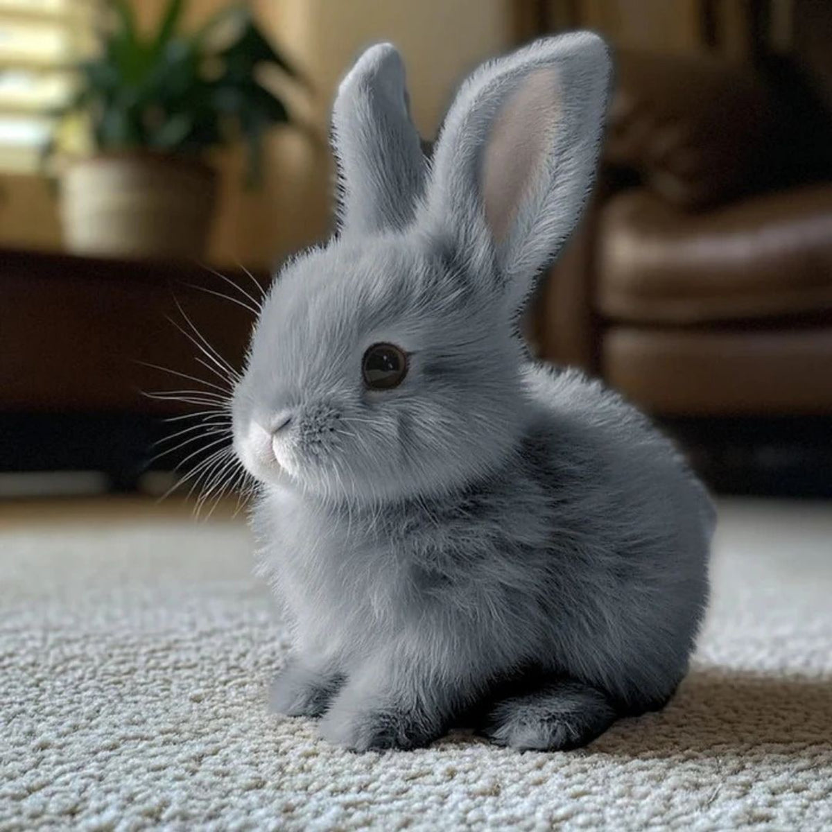 Weighted Stuffed Bunny With Soft Realistic Plush Fur For Cuddling And Comfort - Image 9
