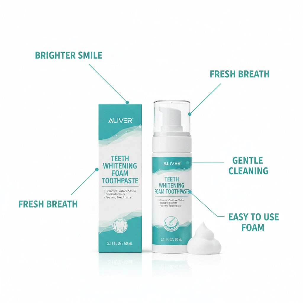 whitening foam toothpaste key benefits and features