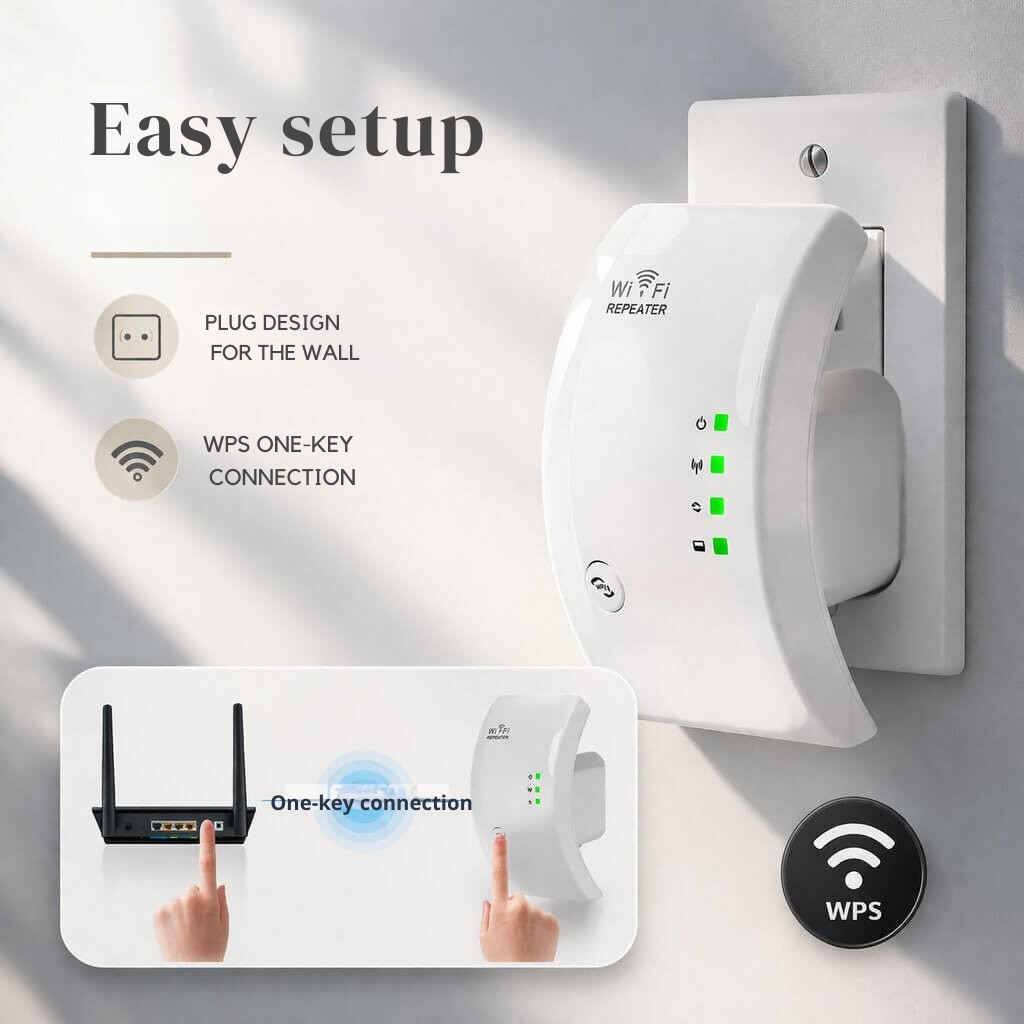 WIFI Extender WIFI Range Extender Compact Wall Plug Extend WIFI Signal - Image 4