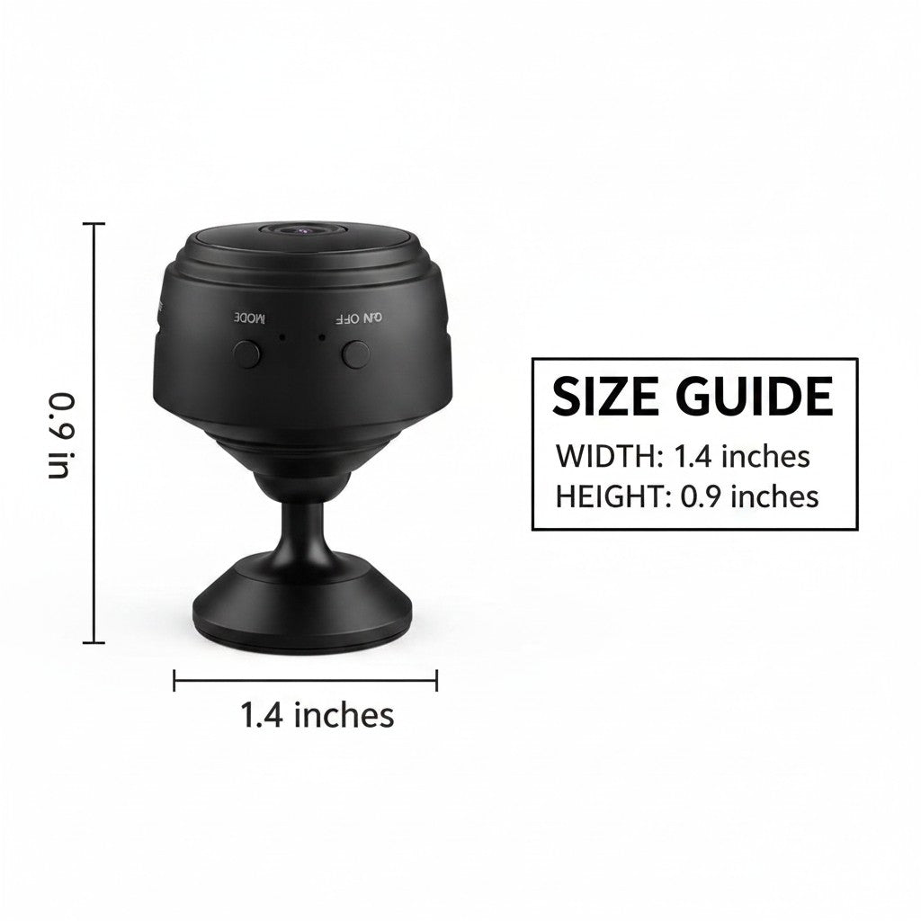 mini wireless camera dimensions and size guide
