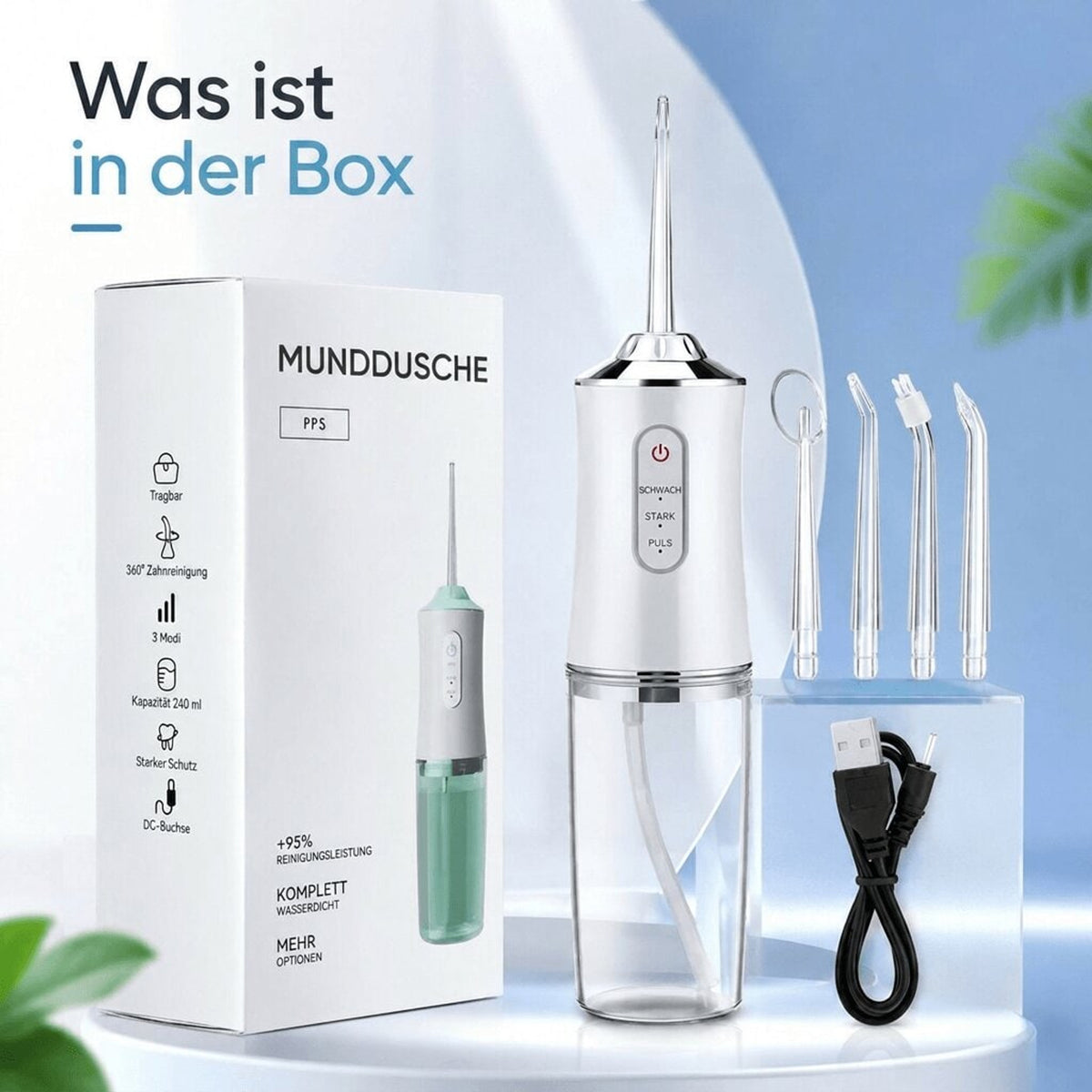 Wireless Oral Irrigator Ipx7 Waterproof With 360° Nozzle And 3 Modes For Travel - Image 5