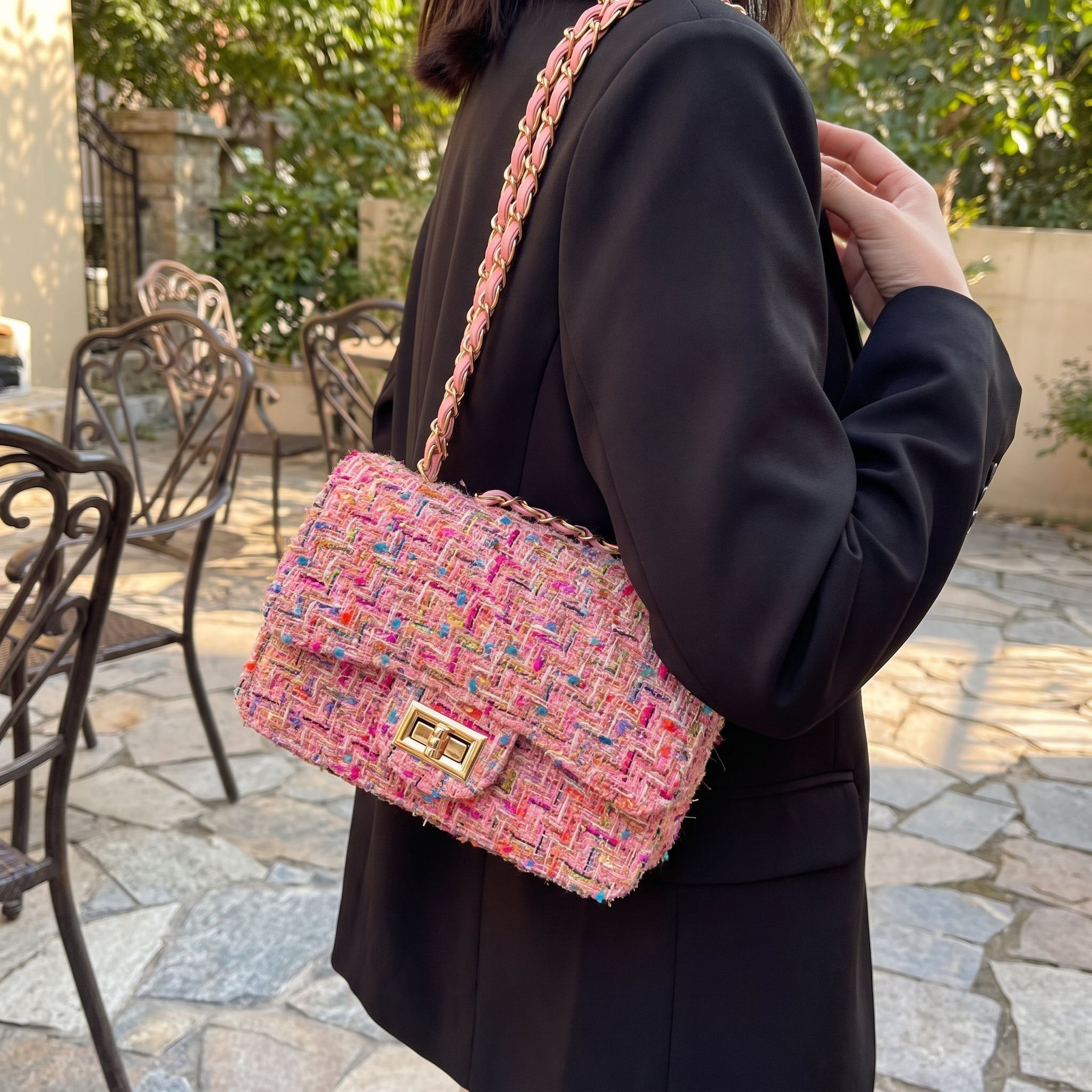 Women's Crossbody Bag Purse Handbag Tweed Everyday - hero