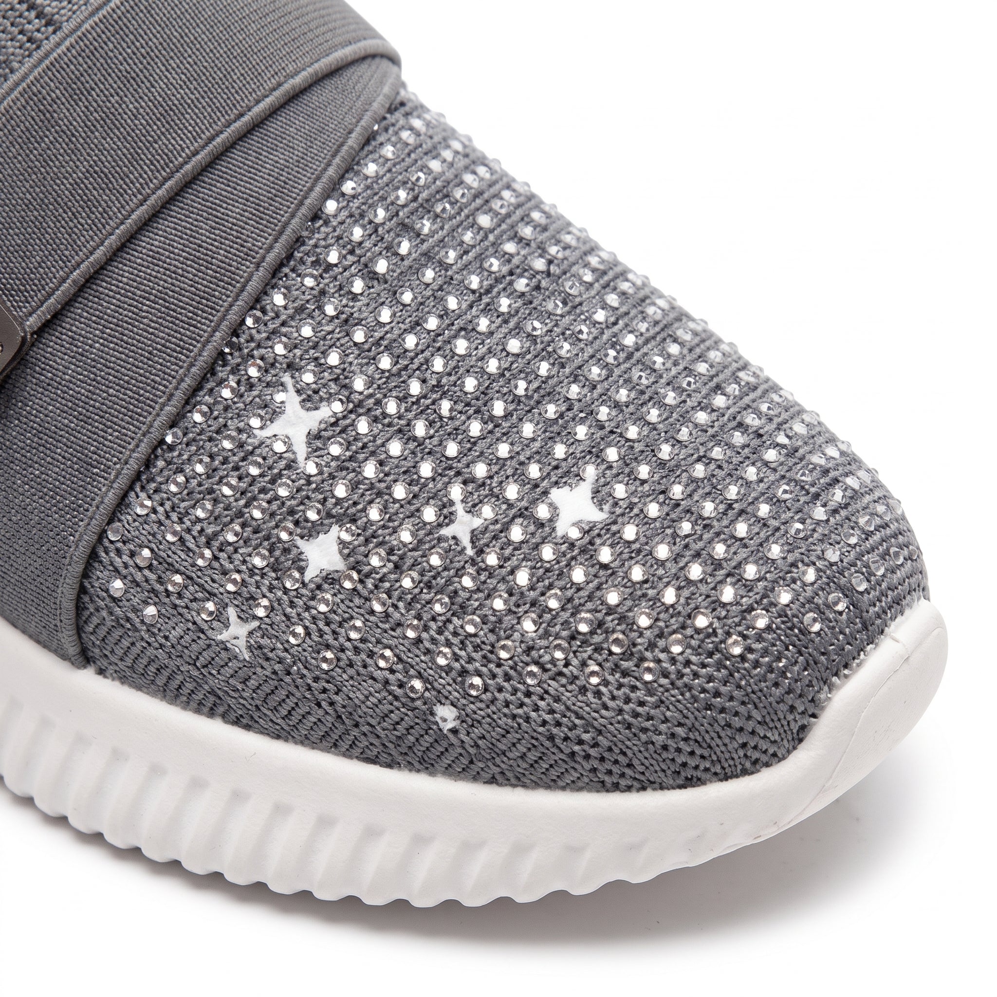 Shoes Walking Sneakers Slip-On Comfort Mesh Rhinestone - detail