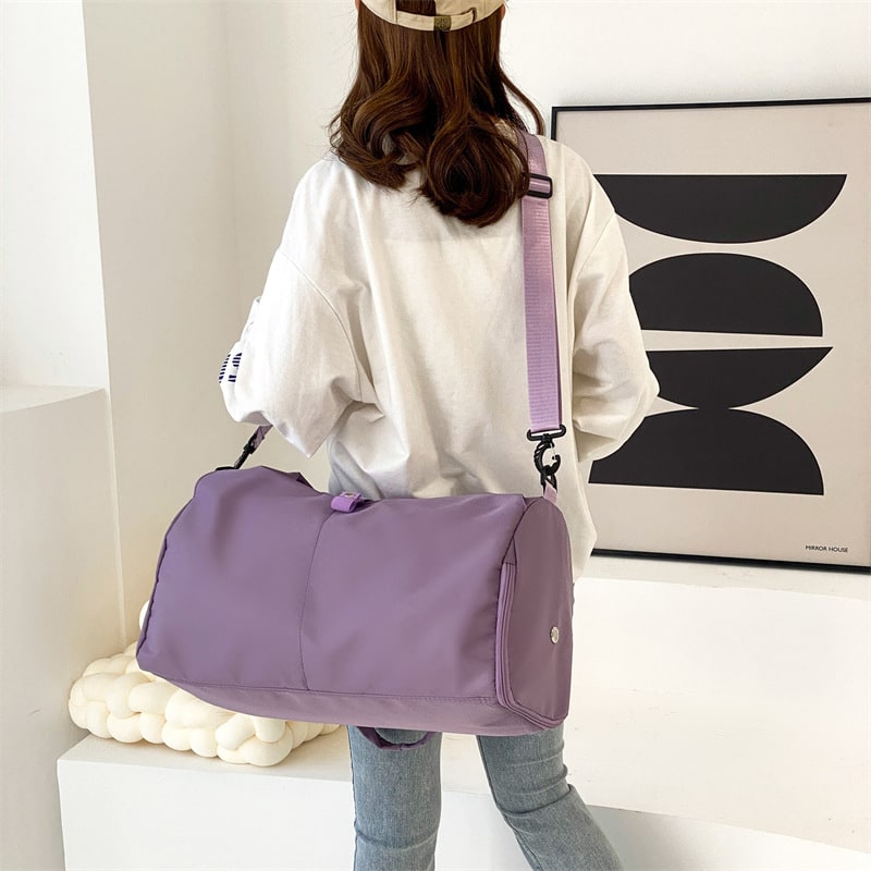 Women's Travel Bag Gym Bag Duffel Bag Sports Shoe Compartment Yoga Bag - Image 13